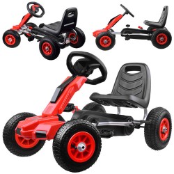 Detská šliapacia motokára s nafukovacími...